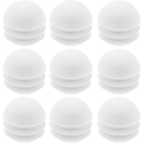 AlwaysH 36pcs 25mm Plastic Tube Insert Cap Round End Caps Tube Dome Inserts End Caps Furniture Accessories for Chairs Table Legs, White