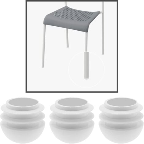 AlwaysH 36pcs 25mm Plastic Tube Insert Cap Round End Caps Tube Dome Inserts End Caps Furniture Accessories for Chairs Table Legs, White