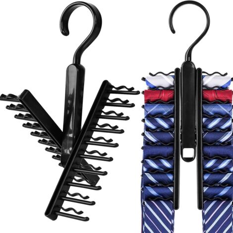 AlwaysH 2 Pieces Tie Racks Tie Holders Tie Rack Rotating Tie Hanger ...