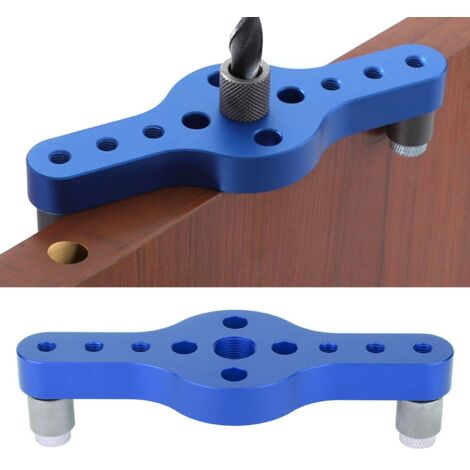 Professional Woodworking Center Hole Locator – Aluminum Alloy Self-Centering Drill Jig With Multiple Sleeves, For Floating Shelf Installation & Dowel Joinery