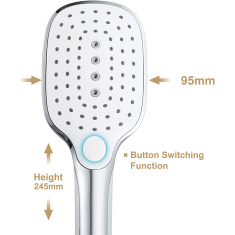 AlwaysH High Pressure Shower Head with Handheld Shower, 3 Spray Settings