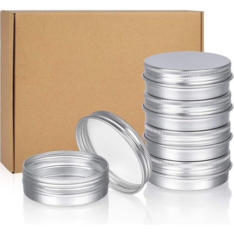 AlwaysH Aluminum Tin Cans, 24 Pieces 60ml Round Metal Tins Small ...