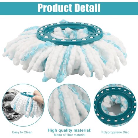 AlwaysH 4 Pieces for Leifheit Clean Twist Disc Mop Replacement Heads Microfiber Replacement Mops for Effective Cleaning of Dirt Particles, Floor Washing.