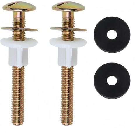 AlwaysH 2 Pieces Toilet Seat Screws, Universal Toilet Lid Fixing Screws, Toilet Lid Fixing Screws, Hinged Toilet Seat Screws Fixings