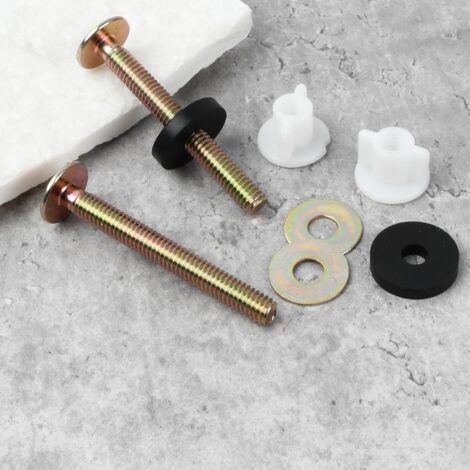 AlwaysH 2 Pieces Toilet Seat Screws, Universal Toilet Lid Fixing Screws, Toilet Lid Fixing Screws, Hinged Toilet Seat Screws Fixings