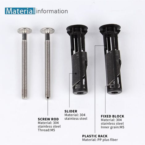 AlwaysH Universal Toilet Seat Bolts and Screws, Toilet Seat Fixing Quick Release Hinge Fixing, Toilet Seat Replacement Kit Easy Installation(2Pcs)