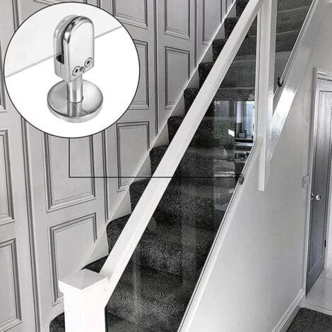 AlwaysH Glass Clamp for Stairs, 2 Pieces Glass Clamp 6-8mm, 304 Stainless Steel Glass Clamp, Glass Clamps for Balustrade