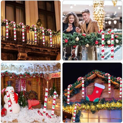 AlwaysH 6 Pieces Inflatable Christmas Candy Cane 90cm Inflatable Candy Cane Inflatable Christmas Walking Stick Christmas Decoration Outdoor Candy Cane for Christmas Indoor or Outdoor Decoration