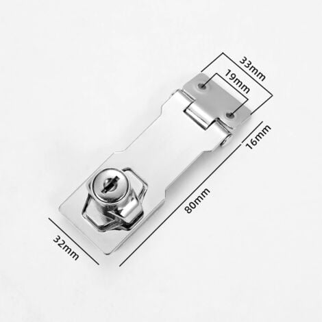 AlwaysH Padlock Locking Hasp 2 Pairs Zinc Alloy Locking Hasps, Hasp Lock, Zinc Alloy Hasp Lock for Locking Shed Doors Cabinets Boxes