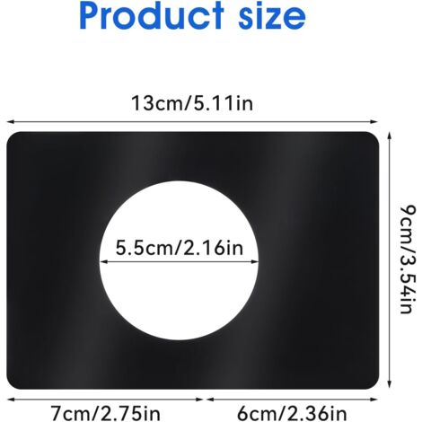 AlwaysH Pack Stainless Steel Door Reinforcement Plates - Door Lock Hole Repair Installation Kit - Black - For Interior and Exterior Doors