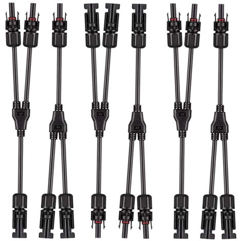 thumbnail image 2 of 5 Pairs 8AWG Solar Panel Connectors With Branch Connectors - 1500V IP68 Waterproof MC4 Compatible 2 of 14