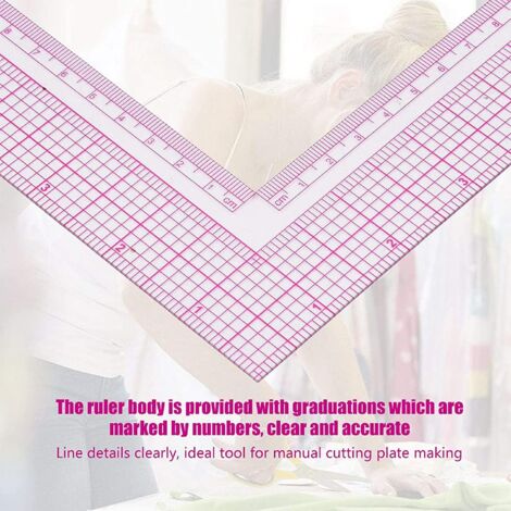 Pattern Making L Shaped Ruler AlwaysH L-Shaped Square Angle Ruler,Sewing Measuring Ruler,90 Degree ...