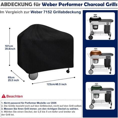 AlwaysH Weber Performer Deluxe Grill Cover, 22" Heavy Duty Grill Cover for Weber Performer Charcoal Grills - Waterproof
