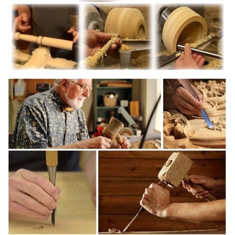 AlwaysH Wood Chisel Set - 12 Pcs Sharp Woodworking Tools Set with ...