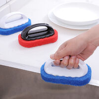 Pack of Cleaning Sponges with Handle - Abrasive Pads, Cleaning