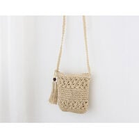 Straw bag with shoulder on sale strap