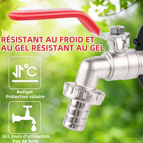 Robinet Laiton 1/2 S60X6 IBC- Raccord cuve Eau1000 L-Connecteur Cuve Filetage Grossier 3/4''-Robinet Recuperateur Eau De Pluie