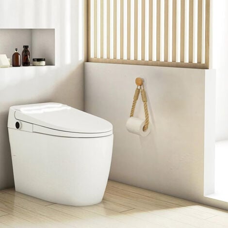 Porte-Papier Toilette en Bois sans perçage,Porte-Rouleau de Papier Toilette Vintage