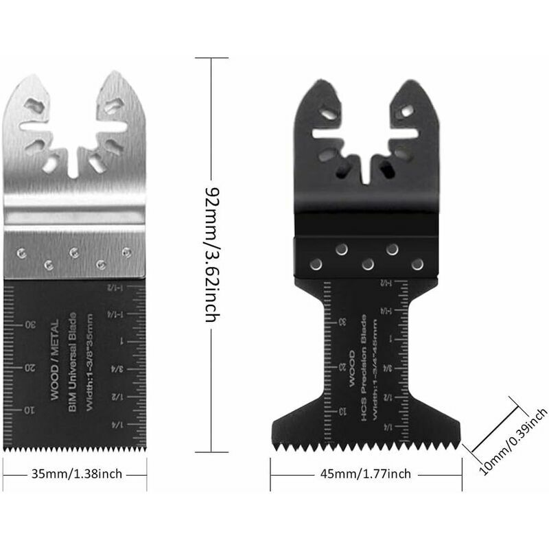 VEVOR Kit Scie à Outil Oscillant 45 - 47 HRC Lame Outil Multifonction  Oscillante Lame de Scie