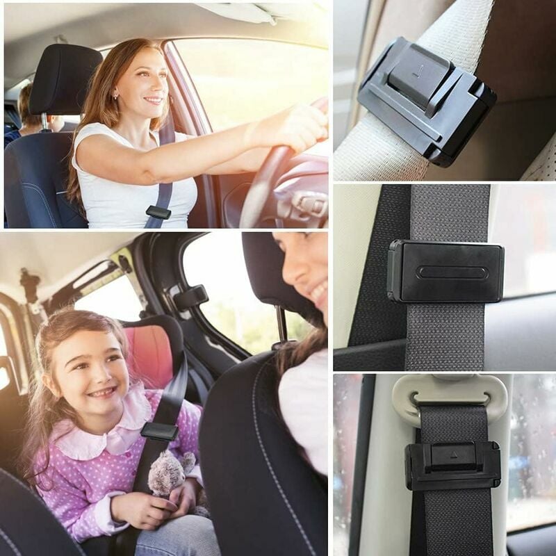 Stück Sicherheitsgurt-Einsteller-Clips, langlebiger ABS-verstellbarer  Sicherheitsgurt-Clip, universeller Auto-Sicherheitsgurt-Clip-Einsteller für  Kinder und Erwachsene, Schwarz