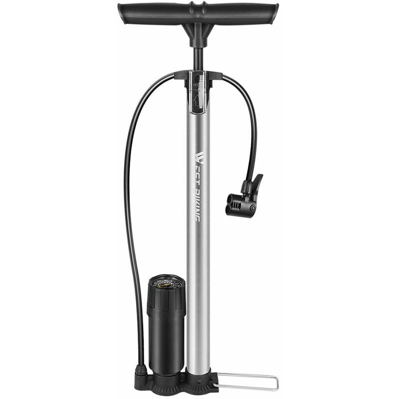 Vertikale Fahrradpumpe mit Fußpumpe, Pumpe mit Barometer – Pumpe mit  Barometer