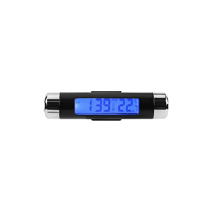 Batteriebetrieben Mini Autouhr Digital LCD Zeit Anzeige Uhr