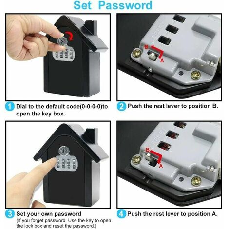 Anti-Diebstahl-Passwort-Schlüssel-Box, Safe-Box, Metall