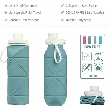 Faltbare Wasserflasche, wiederverwendbare Bpa Free Silikon faltbar