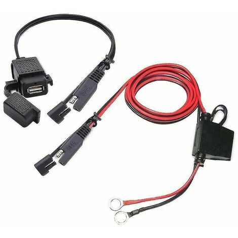 Motorrad-Sae-USB-Ladegerät auf SAE-USB-Kabel-Adapter, Schnelltrennung,  2.1a, wasserdichter USB-Anschluss