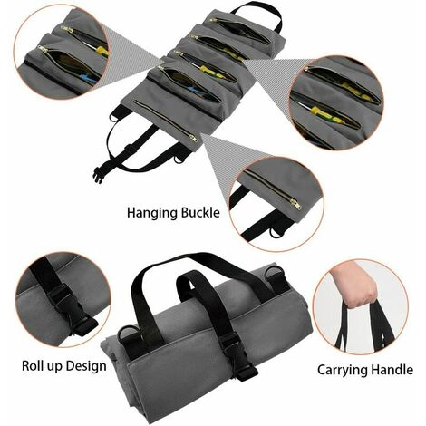 Werkzeugtasche aus Segeltuch, Mehrzweck-Werkzeugtasche mit 5 Taschen,  tragbare Werkzeugtasche für den täglichen Gebrauch zu Hause
