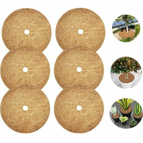Stück Kokos-Pflanzenmatte, Kokosfaser-Scheibe, Kokos-Mulchscheibe,  Winterschutz für Topfpflanzen, schützt die Wurzeln von Topfpflanzen vor