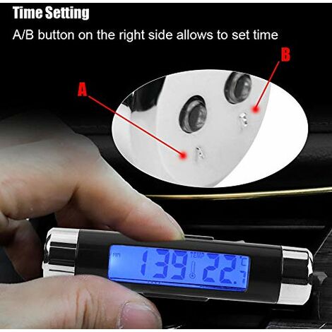 Auto Digitaluhr & Temperatur anzeige elektronische Uhr Thermometer Auto  elektronische Uhr LED Hintergrund beleuchtung Digital anzeige