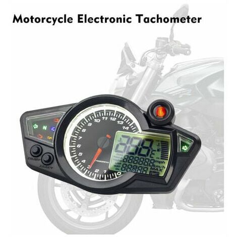 Motorrad-Tachometer, LCD-Digital-Kilometerzähler, 12 V 14000 U/min  Tachometer, geeignet für PS250 Drehzahlmesser 1