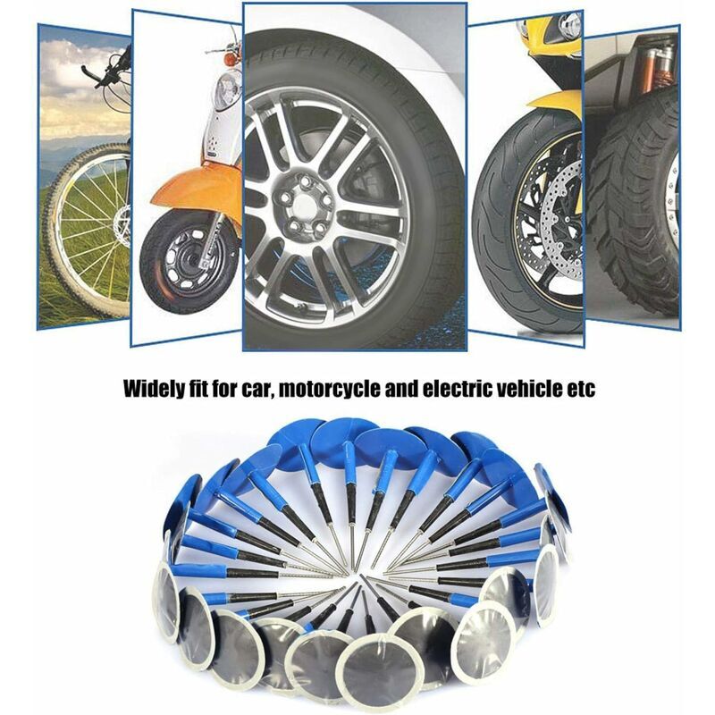 Universeller Reparaturknopf für schlauchlose Reifen für Motorräder und  Motorräder, 36 x 4 mm, 24 Stück