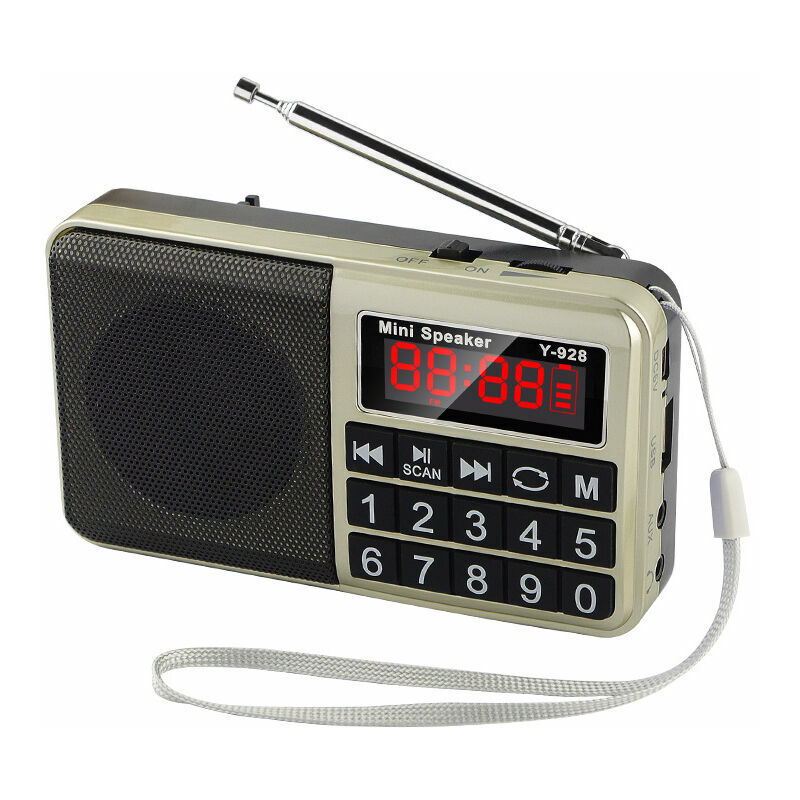 Digitales AM-FM-Radio, tragbar, wiederaufladbarer Radio