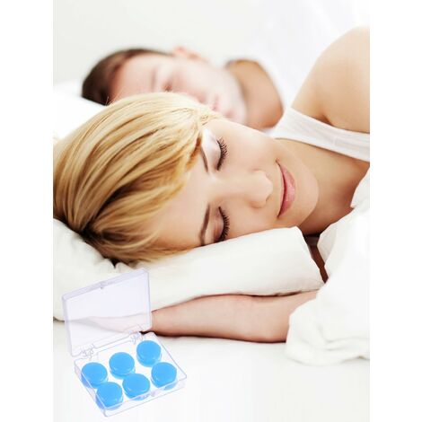 9 Paar weiche schützende Ohrstöpsel, Silikon-Ohrstöpsel, formbare  Ohrstöpsel zum Schlafen, Schwimmen, weiß (blau)