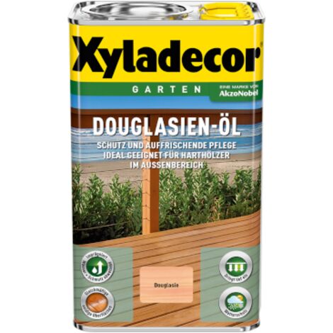 Xyladecor Douglasien-Öl, Geruchsmildes Pflegeöl zum Schutz und Auffrischung von Douglasien-Holz im Außenbereich, 2,5 l