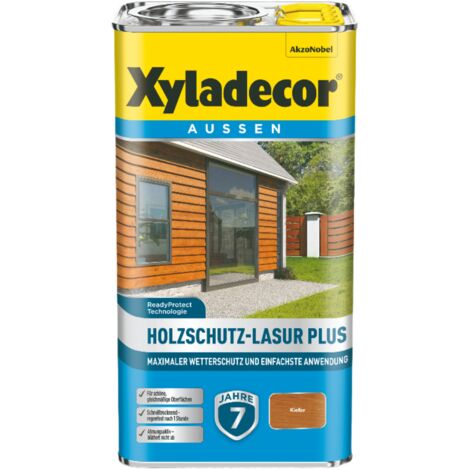 Xyladecor Holzschutz-Lasur Plus, Maximaler Wetterschutz und einfachste Anwendung, Kiefer, 2,5 l