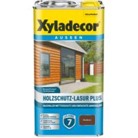 Xyladecor Holzschutz-Lasur Plus, Maximaler Wetterschutz und einfachste Anwendung, Nussbaum, 4 l