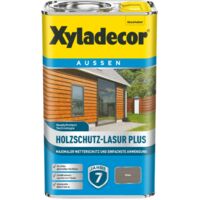 Xyladecor Holzschutz-Lasur Plus, Maximaler Wetterschutz und einfachste Anwendung, Grau, 2,5 l