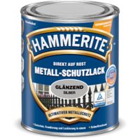 Hammerite Metallschutzlack Glänzend, 3in1- Rostschutz, Silber, 750 ml
