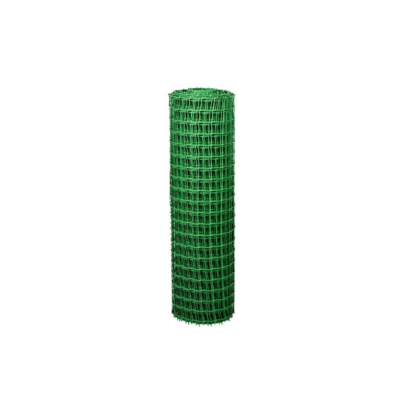 Rouleau de grillage plastique vert - 1x20 m - cellule 50x50 mm