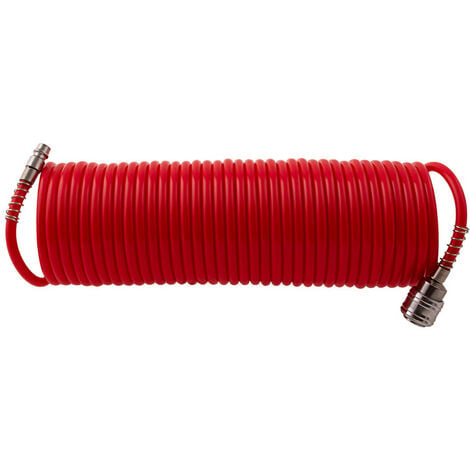 Tuyau d'air pneumatique TOPINCN, tuyau flexible de compresseur d'air haute  pression 5 * 8mm avec connecteur rapide mâle / femelle 15M rouge, tuyau  d'air 