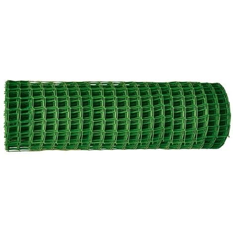Rouleau de grillage plastique vert - 1x20 m - cellule 50x50 mm