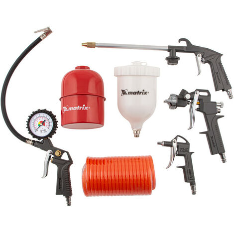 Kit d'outils pneumatiques 5 pièces, soufflette, pistolet