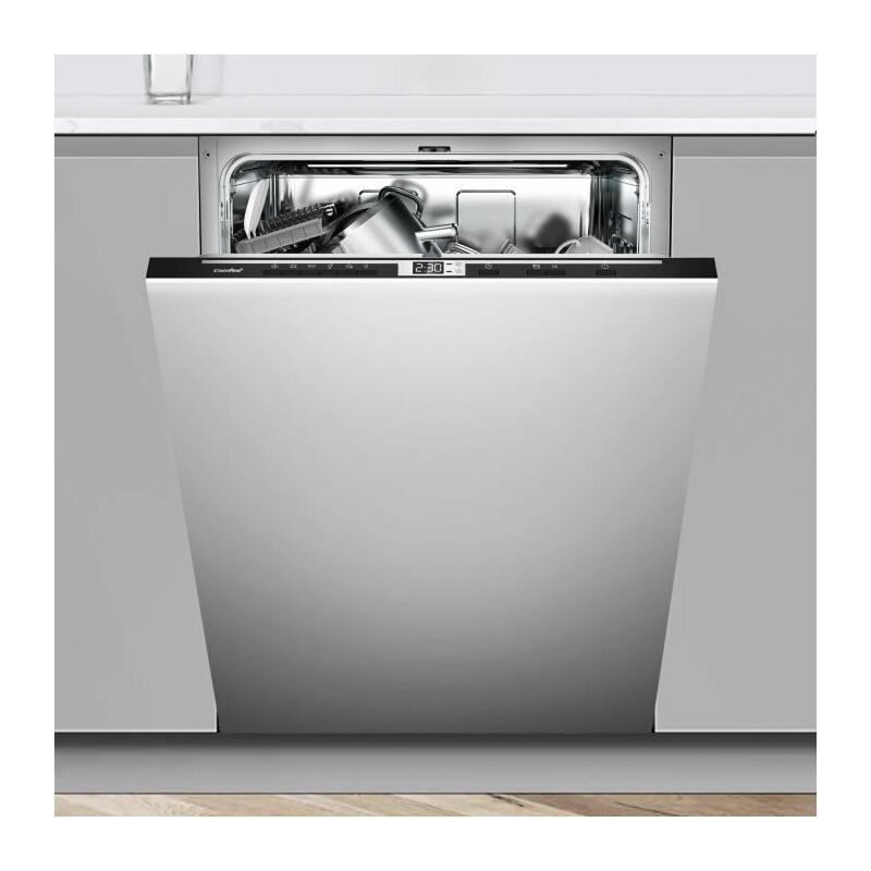 Lave-vaisselle encastrable 14 couverts Cooke & Lewis CLFSDISHEU1 L.60 cm  blanc