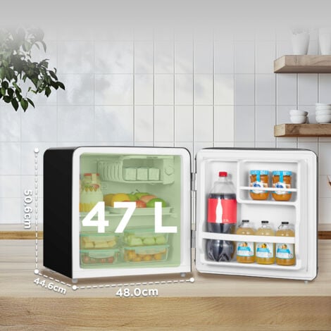 Réfrigérateur Mini bar - Frigo Vintage- COMFEE RCD50BL2EURT(E) - 47L - Classe E - Noir