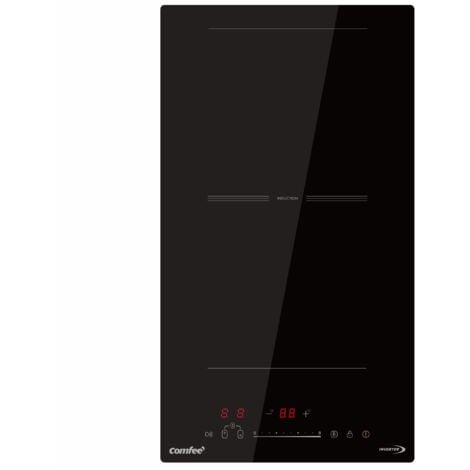 Plaque à Induction Domino  encastrable COMFEE - 2 Foyers avec Zone Flexible - 3500W -  L52 x P28,8 cm CIH351D215K1 - Noir
