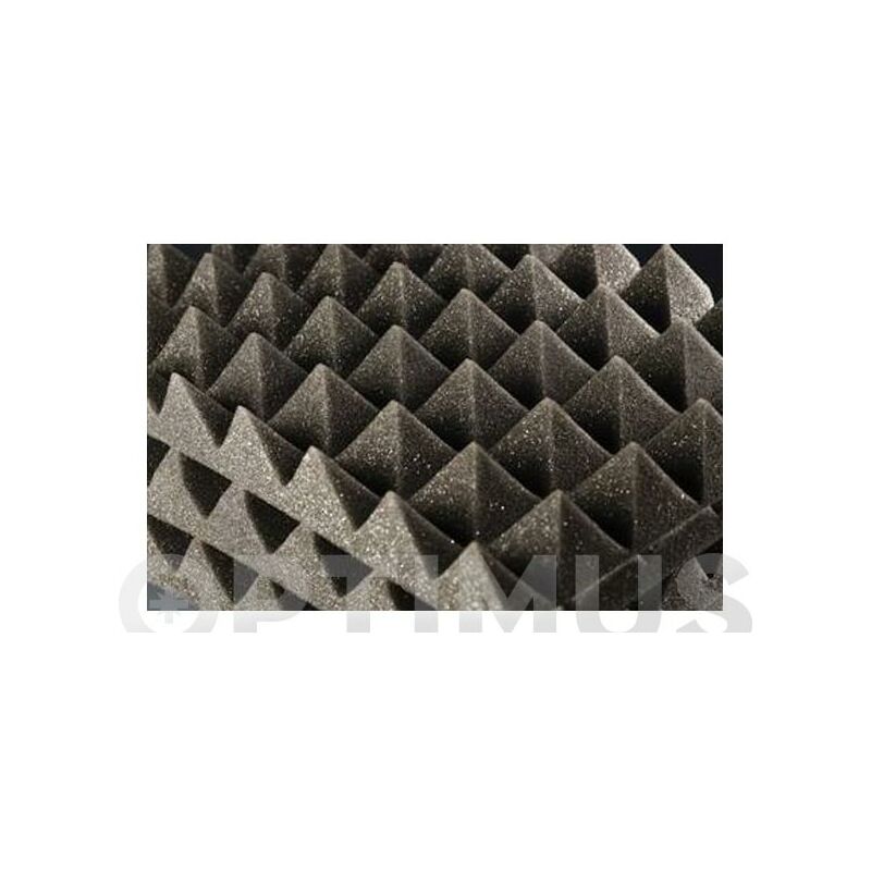 Mousse acoustique isolante en pyramide 50 x 50 cm
