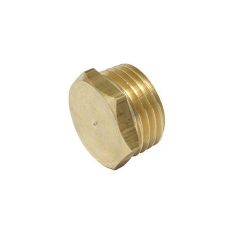 Bouchon Laiton Mâle 1/2" (20 Mm) - Lot De 4 Avec Joints Caoutchouc - Pour Plomberie, Arrivée Eau, Robinet - -10°C à 120°C